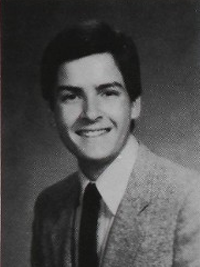 Charlie Sheen high school yearbook photo