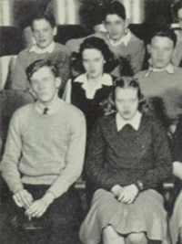 Paul Newman high school yearbook photo